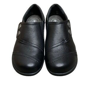 Aetrex Womens Karina Leather Comfort Shoes EU 38 US 7.5-8 Black Arch Support